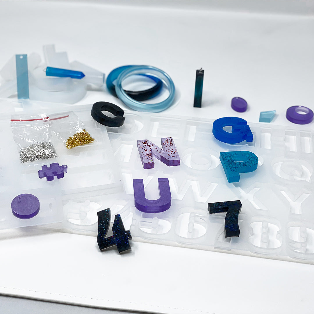 Silikonform – Alphabet & Schmuckset